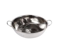PETSOLA Hotpot Pot Chino Dividido con Tecnología de Calentamiento Rápido Y Resistencia a Temperaturas Apto para Preparar en Restaurantes Y Campame, 36cm