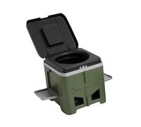 PETSOLA Inodoro Portátil Plegable con Tapa Asiento Ergonómico Multifuncional Material PP Portátil Y Fácil de Limpiar Adecuado para Adultos Y Niños Uso en Camp, Verde