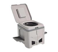 PETSOLA Inodoro Portátil Plegable con Tapa Asiento Ergonómico Multifuncional Material PP Portátil Y Fácil de Limpiar Adecuado para Adultos Y Niños Uso en Camp, Color Arena