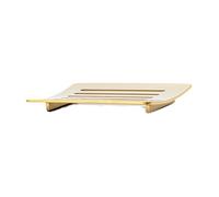PETSOLA Jabonera Soporte de Jabón Bandeja de Drenaje Recipiente Multifuncional en Acero Inoxidable Resistente a La Deformación Adecuado para Baño Co, Oro, Individual
