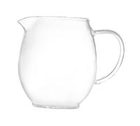 PETSOLA Jarra de Crema de Vidrio Transparente Pequeña con Asa Ergonómica Jarra Compacta Vertido Preciso Material Adecuada para Servir Leche Café Crem, 400ml 10cmx6cm, Individual