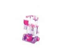 PETSOLA Juego Infantil de Limpieza con Carrito Escoba Recogedor Cubo Fomenta la Responsabilidad y Organización Adecuado para Uso en Casa Juegos Grupales Enseñanza de Hábitos , 667K Set