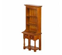 PETSOLA Librero Cajonera Miniatura Madera Abedul Decorativo Librería Miniatura Madera Abedul Clásico