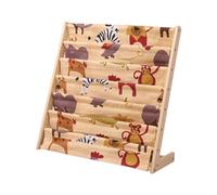 PETSOLA Librero Infantil Estante de Madera para Libros de Niños Expositor Organizador para Cuentos Y Juguetes Gran Capacidad de Almacenamiento Rack para Libro, 75x30x80CM Animales
