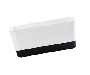 PETSOLA Maceta de Ventana Caja para Plantas Rectangular Autorriego Contenedor Multifuncional de PP Transpirable para Frutas Flores Ideal para Uso Doméstico Ja, Negro, L
