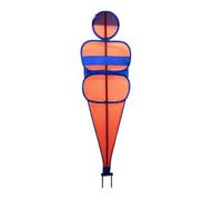 PETSOLA Maniquí Fútbol Profesional Muñeco Entrenamiento con Muelle Flexible Barrera para Escuelas portivas, Naranja