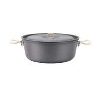 PETSOLA Mini Olla Caliente con Tapa Portátil Olla Camping con Soporte Compacta para Excursionistas