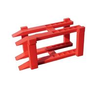 PETSOLA Miniatura Parking Rack Base Vehículo Expositor Escala 1/64 Decorativo para Reparación Colección Fotografía Escenario Miniatura, 2 Capas Rojo