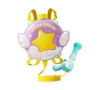 PETSOLA Mochila Rociadora de Agua con Tanque Grande Y Manual de Rociado Correa Doble Adaptable Juego de Roles Divertido Accesorio Infantil Adecuada Pa, Estrella Púrpura