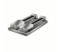 PETSOLA Mordaza Múltiples Estaciones Horizontal Mordaza Metálica con Palanca Compacto Tornillo Banco con Mordazas Endurecidas, 2 Filas 8 Posiciones, Placa Base De 16 Mm De Espesor