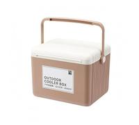 PETSOLA Nevera Portátil Aislada Hielera Contenedor Térmico Caja Refrigeradora con Aislamiento Térmico PU y Tapa 13 Asa de Transporte y Cierre Seguro Adecuada, Café con Leche De Coco