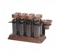 PETSOLA Organizador Granos Café con Tubos Transparente Expositor Café con Embudo Morno Soporte Exhibición Embudo para Baristas, Cocina , style to 1 , size to 1