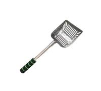PETSOLA Paleta para Arena de Gato con Estructura Metálica Profundo Y Mango Largo Diseño Liviano para Uso Diario Y Eliminación Rápida Adecuada para Famil, Verde Negro