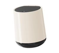 PETSOLA Papelera de Mini Cubo de Basura Escritorio con Tapa Resistente Al Desgaste Material PP Adecuada para Mesa de Noche Dormitorio Oficina, Blanco, Individual