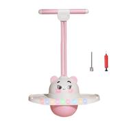 PETSOLA Pogo Tablero Luminoso Y Empuñadura Segura Juguete Reboteador Desarrollo Sensorial Bomba de Aire Incluida Indicado para Ejercicios Físicos Jue, Rosa