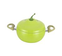 PETSOLA Pot de Sopa Antiadherente Olla Fácil de Limpiar La Forma de Forma Linda para Guisar Furtiva Freír para Los Cereales de de, Pera, tal como se describe
