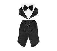 PETSOLA Prince Tuxedo Traje Mascota Elegante Disfraz Banda Lazo Collar con Buena Costura Material Poliéster Adecuado para Fiestas Regalos Ocasiones Especiales, 2XL