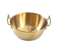 PETSOLA Ramen Pot de Acero Inoxidable Olla para Hacer Fideos Instantáneos Cazo para Y Recipiente para Chocolate Derretido Adecuado para, 16CM de oro, tal como se describe