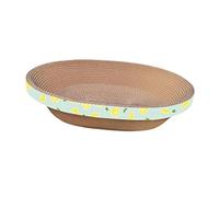 PETSOLA Rascador para Gato Cama Lounge Nido Tazón Tablero Antidaños Recambio Reversible Resistente Permite Afilar Y Dormir Adecuado para Gato, 38cmx8.5cm