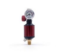 PETSOLA Regulador Presión con Filtro Compacto Regulador con Filtro Universal Herramienta Neumática para Profesionales , Rojo