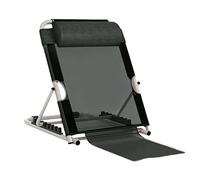 PETSOLA Respaldo de Cama Ajustable con Cojín Plegable para Adultos Adecuado para Leer Descansar Ver Televisión Meditar en Dormitorio Sala de Estar Camping, Respirable, S 6 Engranajes