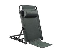 PETSOLA Respaldo de Cama Ajustable con Cojín Plegable para Adultos Adecuado para Leer Descansar Ver Televisión Meditar en Dormitorio Sala de Estar Camping, Textura Verde, Grandes 7 Engranajes