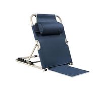 PETSOLA Respaldo de Cama Ajustable con Cojín Plegable para Adultos Adecuado para Leer Descansar Ver Televisión Meditar en Dormitorio Sala de Estar Camping, Azul, S 6 Engranajes