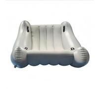PETSOLA Sofá Inflable Infantil Sillón Infantil Sillón Hinchable Infantil con Cámara de Aire Segmentada en PVC y Flocking Diseño Ergonómico con Laterales, 106 106 116, Blanco Arroz