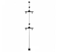 PETSOLA Soporte de Bicicleta de Suelo a Techo Altura Ajustable Soporte de Aparcamiento de Bicicletas Fácil Instalación para Ciclistas, Interior, 4M, 2 Ganchos Hierro