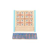PETSOLA Tablero de Aprendizaje Juego Educativo Tablero de Madera Sudoku Infantil Rompecabezas Numérico Juguete Didáctico Estimulación del Pensamiento con Pintura al Agua Adecuado para Casa Aula Viaje