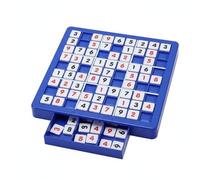 PETSOLA Tablero de Sudoku Aritmético Juego de Mesa Rompecabezas Numérico Cuadrícula Fichas Manual Educativo Material Plástico Razonamiento Mejora Atención, con Cajón