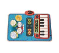 PETSOLA Tapete Musical con Tambor Multifuncional | 2 en 1, Tapete Musical con Instrumentos, Multijugador, para Guardería,