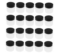 PETSOLA Tarro Vacío para Mascotas con Tapa, Tapa de Rosca Apilable, Ligera Y Transparente, Botes de Cocina de Boca Ancha para Crema, Granos de Café, 20 Piezas 100ml, Individual