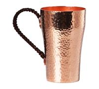 PETSOLA Taza de Cobre Pura Artesanal con Interior Liso Y Cuerpo Robusto Taza Dosificadora de Café Y Té en Cobre Vaso Multifunción para Bebidas Adecuada para O, martillado, tal como se describe