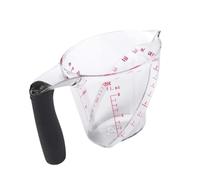PETSOLA Taza Medidora para Líquidos con Cuatro Palabras Clave Asas Antideslizantes Marcaciones Claras Material Resistente Adecuada para Cocina Repostería