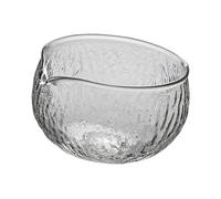 PETSOLA Tazón de Matcha de Vidrio Martillado para Té Accesorio con Vertedor Borosilicato Apto para Preparación Cocina, Style a, Individual