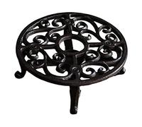 PETSOLA Teapot Warmer Portavelas para Calentar Tetera Base de Calefacción para Té O Café Soporte Decorativo de Metal Retro Vintage Adecuado para Celebraciones, Ronda, Individual