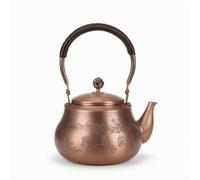 PETSOLA Tetera Cobre Gran Tetera Martillada sin Fugas Recipiente para Cocina, Estilo Chino, Cobre Martillado, Gran Capacidad, Retro, Saludable, Patrón De Armonía Familiar