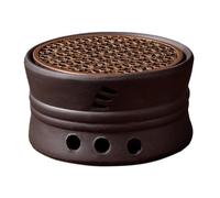 PETSOLA Tetera de Cerámica China con Mango Lateral, Tetera de, Calentador de Leche, Tetera para Cocina, Picnic, Camping, Casa de Té Al Aire Libr, Forma de cintura, Individual