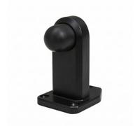 PETSOLA Tope Puerta Acero Inoxidable Antioxidante Tope Puerta con Base Hexagonal Compacto Sujeta Puertas para Hogar, Moderno, Alto, Negro, Montaje Con Tornillos