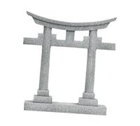 PETSOLA Torii Estatua Miniatura para Acuario Decorativo Diseño Imitación Piedra Japonés Función Escondite Accesorio Micro Paisaje Adecuada para Peces C, 6.1x1.8x6.9cm