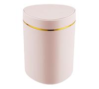 PETSOLA Trash Can Mini de Escritorio con Tapa Presionable Dispensador Compacto Hecho de Material PP Resistente Y Ligero Adecuado para Oficina Dormitorio Hogar, Rosa