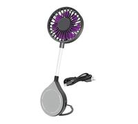 PETSOLA Ventilador de Escritorio Mini Portátil Ajustable con Funcion Silenciosa Recargable con Soporte para Teléfono Adecuado para Oficina Dormitorio Viaje Bi, Negro, Individual
