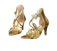 PETSOLA Zapatos Muñeca con Ajuste Preciso Zapato BJD Arco corativo para Colección , Dorado , Cuatro Puntos