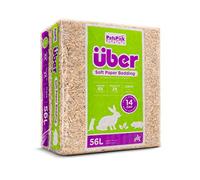 PETSPICK Uber Soft Paper Pet Bed para Animales pequeños, Naturales, 56 l