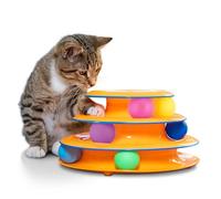 Petstages Tower of Tracks - Torre de 3 Pisos para Gatos - Juguete Interactivo