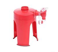 PETSTIBLE Bomba dispensadora de agua, grifo manual de botella para agua con gas, coca y bebidas, dispensador de plástico portátil para el hogar, oficina, fiesta, rojo
