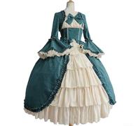 PETSTIBLE Lolita - Disfraz medieval para mujer con detalles como un diseño único de pajarita (verde L)