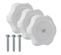 PETSTIBLE Paquete de 3 pomos de ventilación para ventana de caravana con eje de 1 pulgada, accesorios de repuesto adecuados para varios mecanismos de ventana de caravana (blanco)
