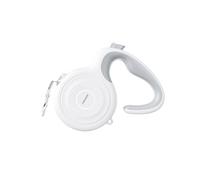 Petsuper Correa extensible para perros con cable resistente a mordeduras y dispensador de bolsas de caca (blanco, PL03)